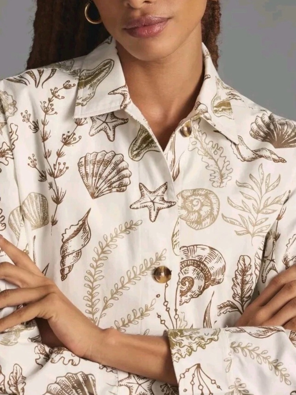 Anthro Cotton Seashell Jacket - Picture 4 of 8